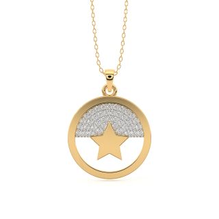 Dazzling Star Diamond Pendant